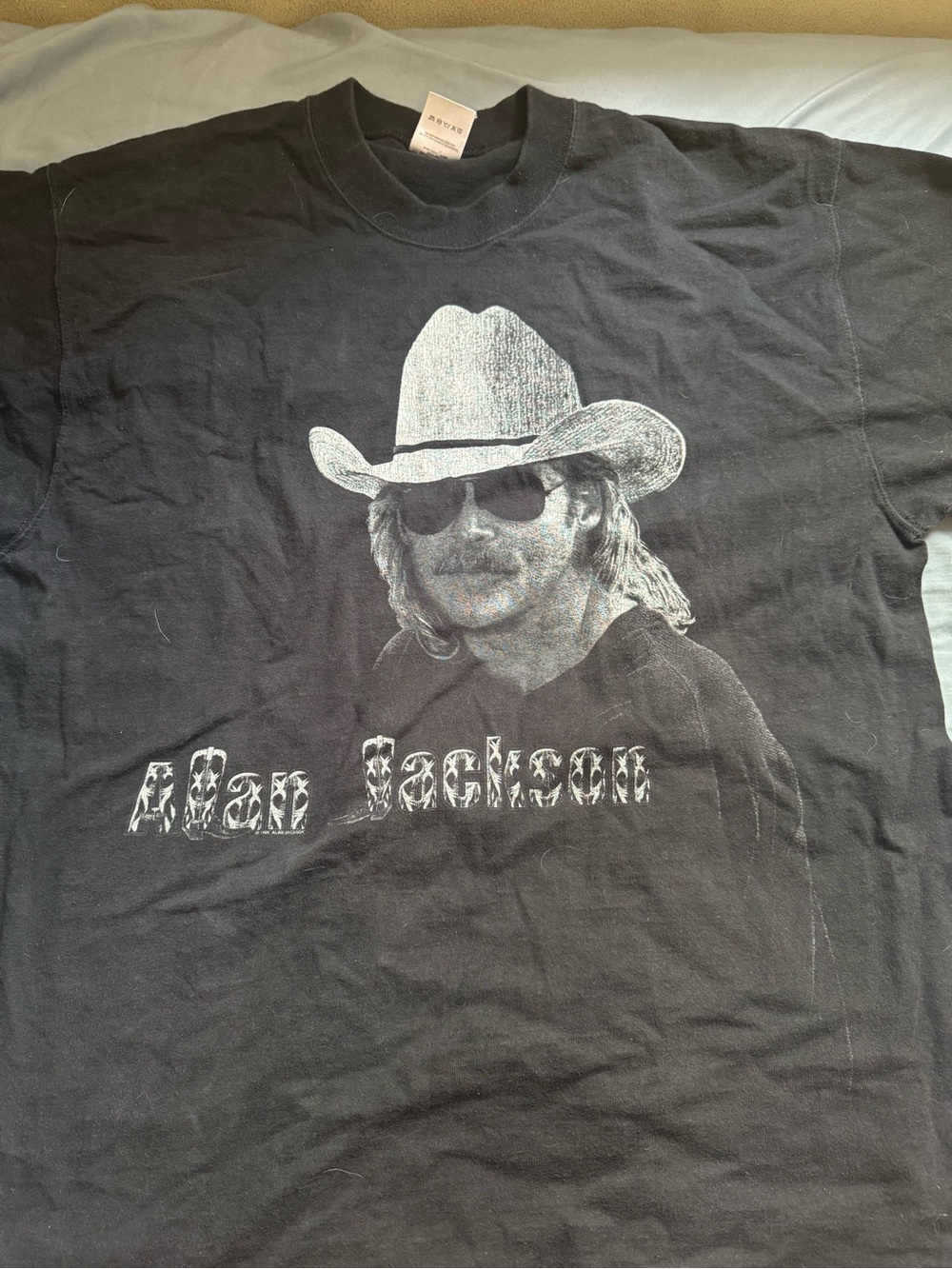 Vintage Alan Jackson Black Graphic Tee - Artist Print